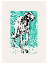 Vintage Borzoy - Art Print